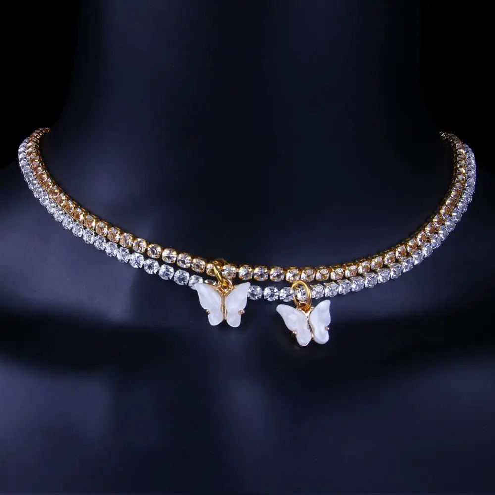 Stonefans Cute Acrylic Butterfly Pendant Necklace Rhinestone Chain for Women Freedom Butterfly Choker Gold Silver Color Necklace
Stonefans Cute Acrylic Butterfly Pendant Necklace Rhinestone Chain for Women Freedom Butterfly Choker Gold Silver Color Necklace