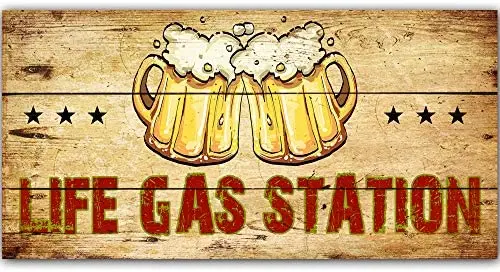 Original Retro Design Life Gas Station Wood Signs Wall Art|Natural Wooden Board Print Poster Wall Decoration for Bar
Original Retro Design Life Gas Station Wood Signs Wall Art|Natural Wooden Board Print Poster Wall Decoration for Bar