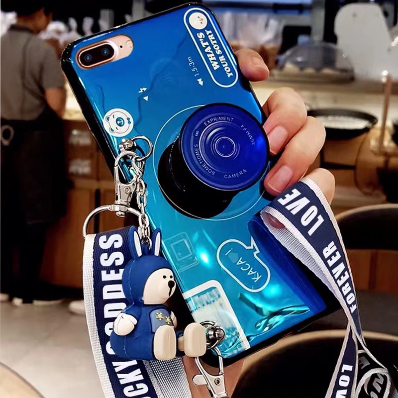 Синий луч Ретро камера мягкий глянцевый чехол для телефона Huawei P20 Mate 10 20 Honor Pro Lite