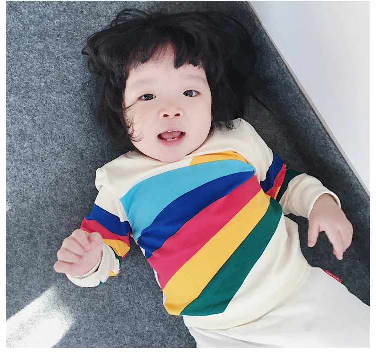 LazyChild New Fund Spring Autumn Small Children's Clothing Tassel Rainbow Sun Europe And The United States Long Fleece T-shirts
LazyChild New Fund Spring Autumn Small Children's Clothing Tassel Rainbow Sun Europe And The United States Long Fleece T-shirts