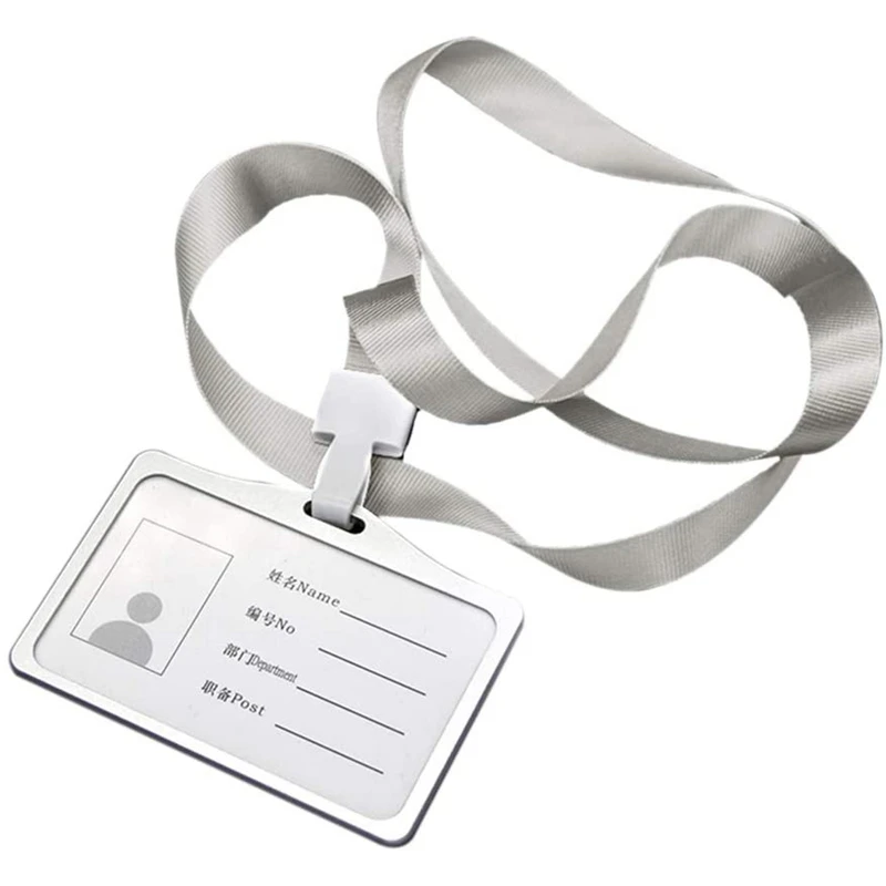 Horizontal Style Aluminum Alloy ID Card Holder with Lanyard Neck for Women and Men Business Work Card Holders
Horizontal Style Aluminum Alloy ID Card Holder with Lanyard Neck for Women and Men Business Work Card Holders