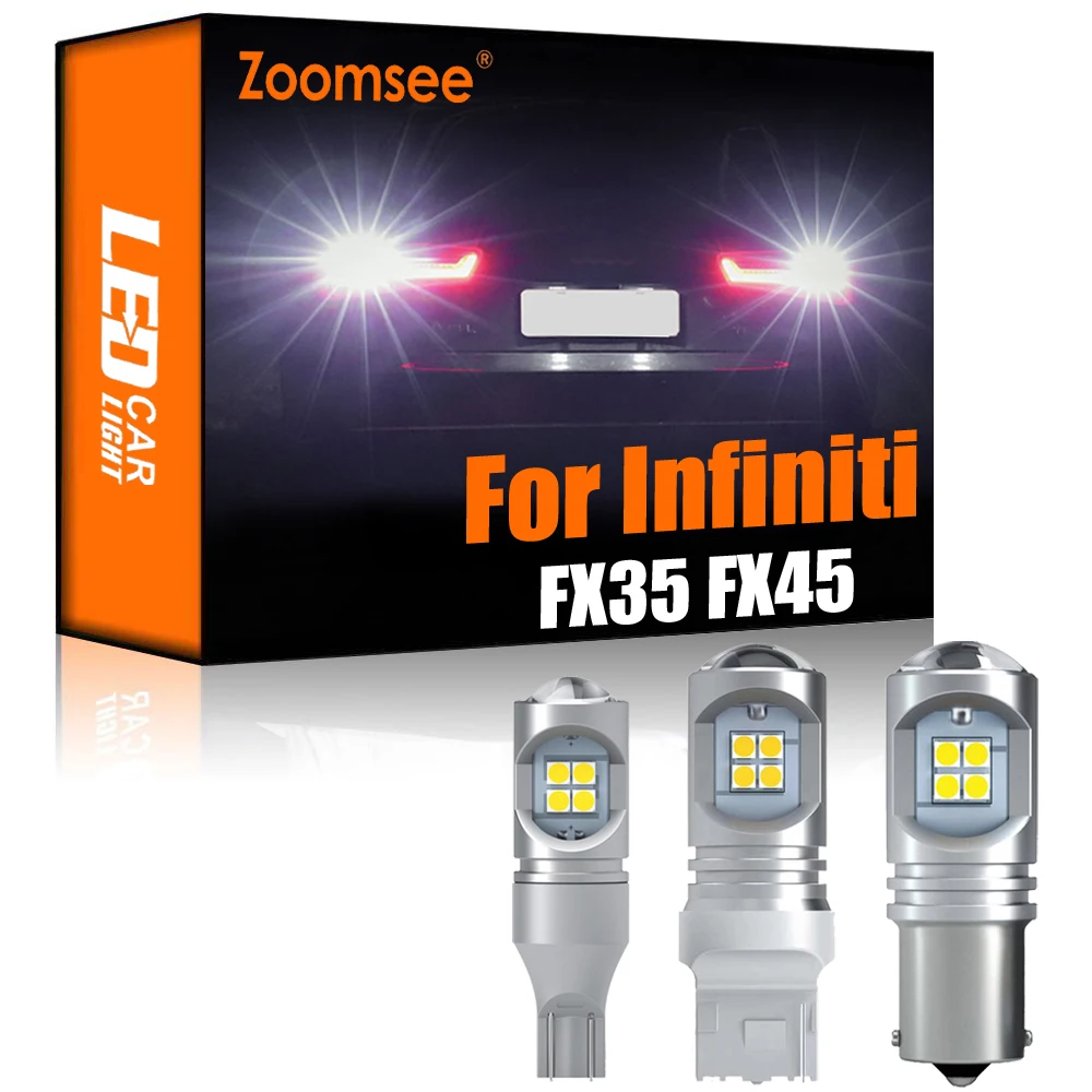 Zoomsee Комплект из 2 предметов белая обратный светодиодный для Infiniti FX35 FX45 2003-2008 Canbus