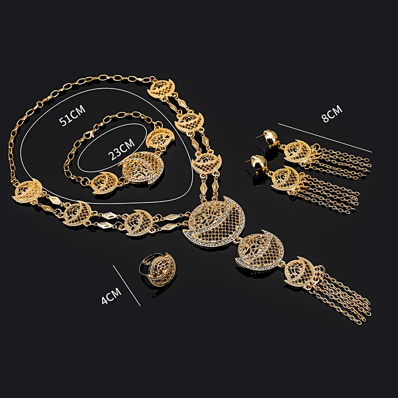 Fani Dubai Jewelry Sets Big Necklace Classic Water Drop Shape Bracelet Earrings Ring for Women Wedding Jewelry Sets for Bridal
Fani Dubai Jewelry Sets Big Necklace Classic Water Drop Shape Bracelet Earrings Ring for Women Wedding Jewelry Sets for Bridal