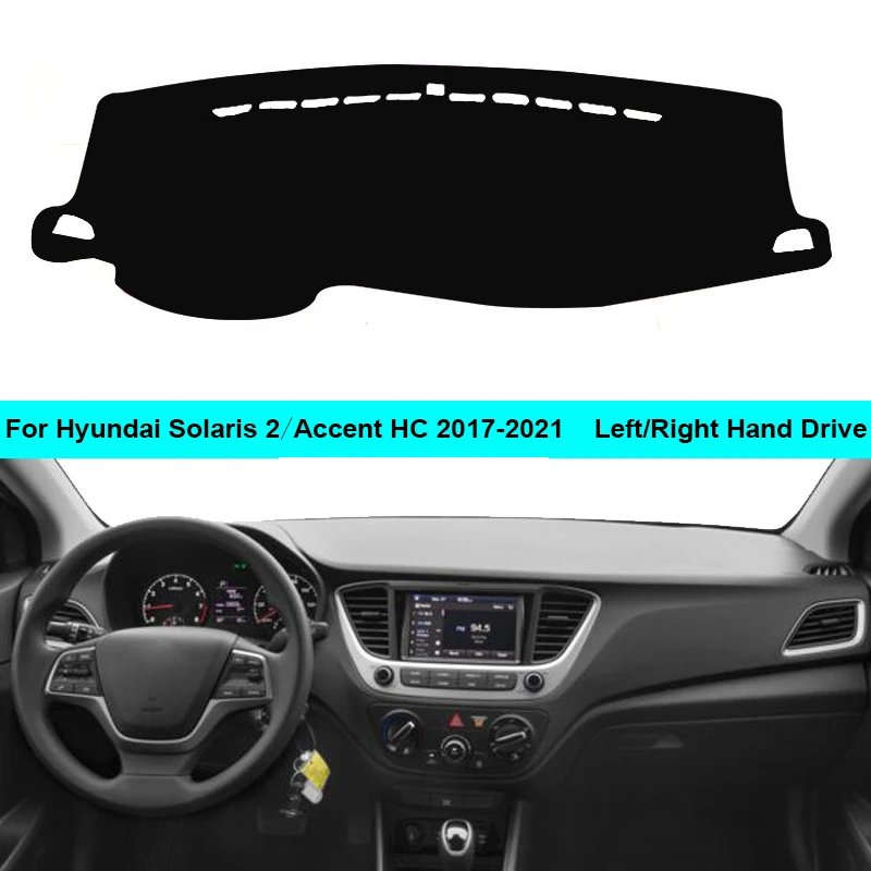 Автомобильный коврик для приборной панели Hyundai Accent HC / Solaris 2 2017 2018 2019 2020 2021 LHD RHD -