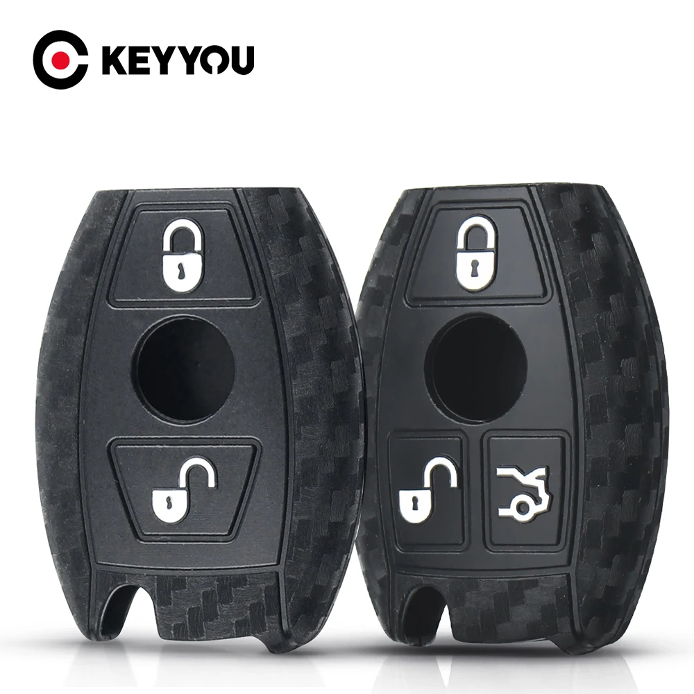 KEYYOU 2/3 Buttons Carbon Silicone Car Key Case Auto Key Protector Cover For Mercedes Benz A180 A200 A260 w214 w211 A Classe
KEYYOU 2/3 Buttons Carbon Silicone Car Key Case Auto Key Protector Cover For Mercedes Benz A180 A200 A260 w214 w211 A Classe