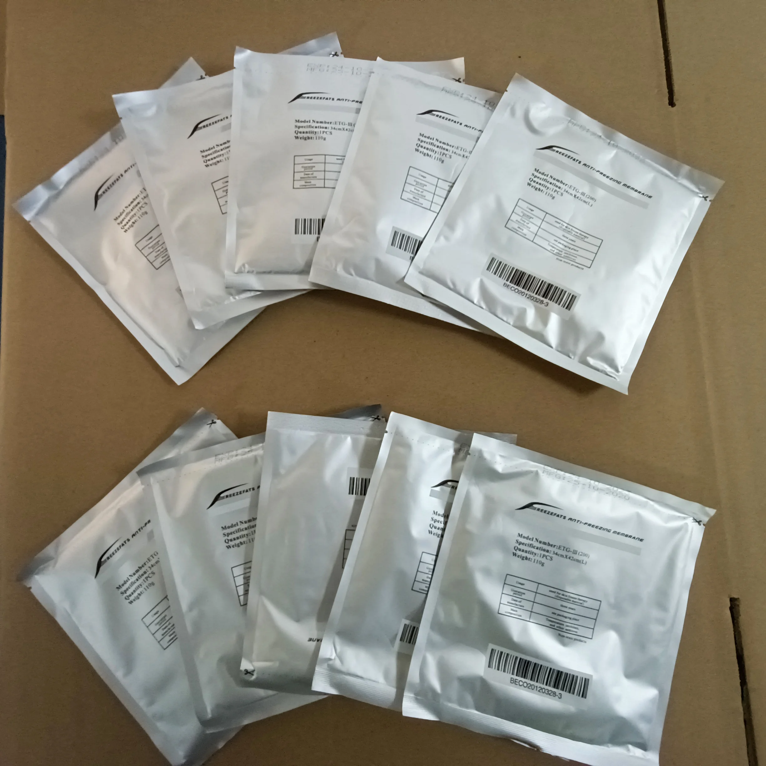 Antifreezing membrane for Cryo Cooling Cryotherapy Anti Freeze Pads 60 pieces of frozen film/piece
Antifreezing membrane for Cryo Cooling Cryotherapy Anti Freeze Pads 60 pieces of frozen film/piece