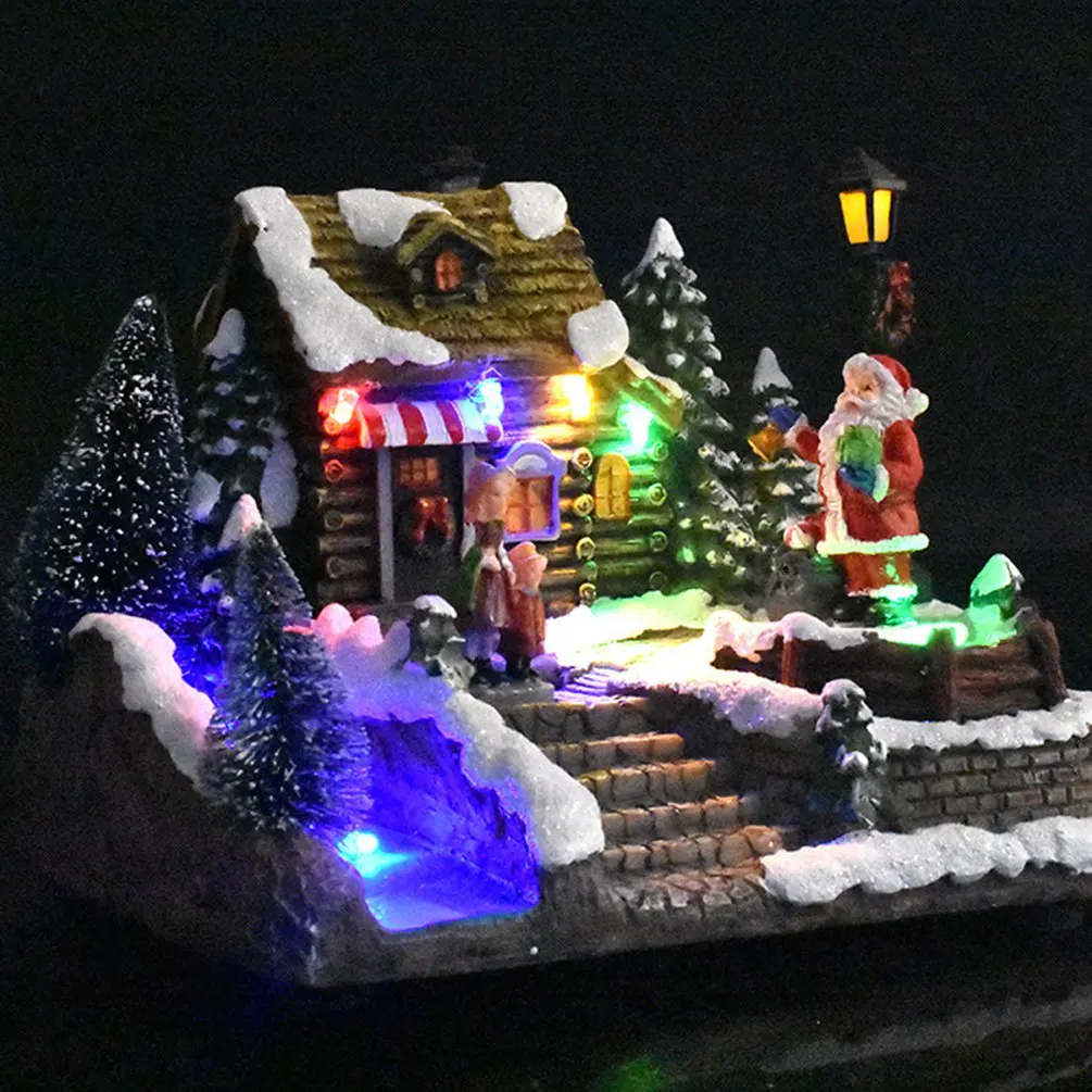 2022 Christmas Ornament LED Music Light-Emitting Snow Scene House Kid Gift Christmas Village House Model Winter Party Home Decor
2022 Christmas Ornament LED Music Light-Emitting Snow Scene House Kid Gift Christmas Village House Model Winter Party Home Decor