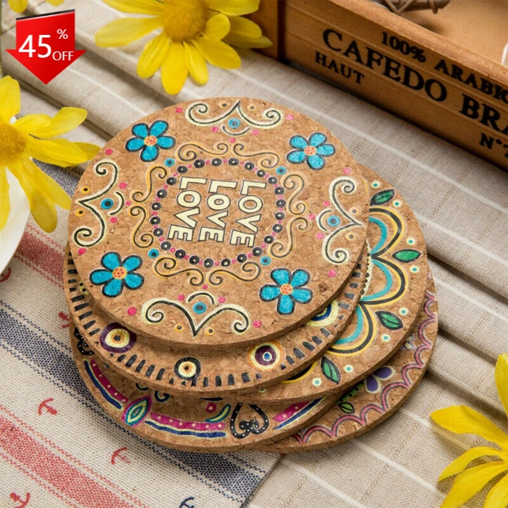 4PCS Reusable Cork Coaster Round Felt Wooden Coaster Creative Table Mat Decoration Non-slip Insulation Tableware Accessories
4PCS Reusable Cork Coaster Round Felt Wooden Coaster Creative Table Mat Decoration Non-slip Insulation Tableware Accessories