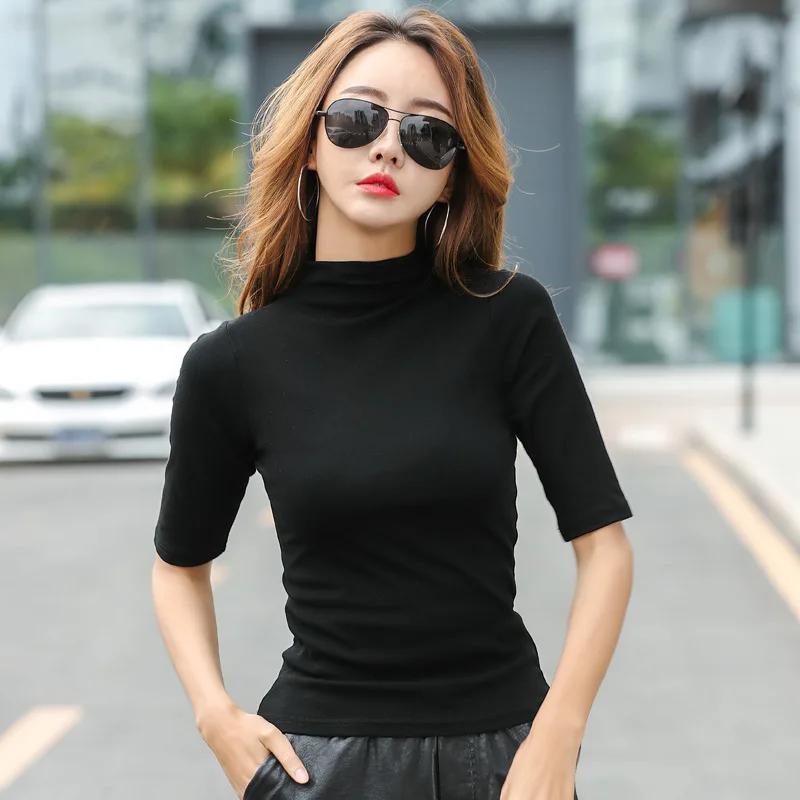 MRMT 2021 Brand New Spring Women's T Shirt Mid-sleeved T-Shirt Female Half High Collar Show Thin Tops T-shirt
MRMT 2021 Brand New Spring Women's T Shirt Mid-sleeved T-Shirt Female Half High Collar Show Thin Tops T-shirt