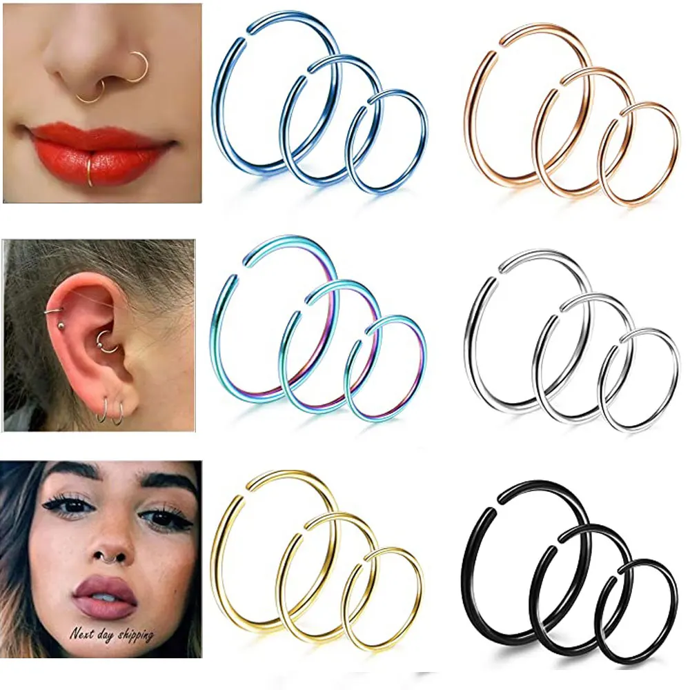 2/5PCS 6-8mm Round Fake Nose Ring Stainless Steel Nose Lip Hoop Rings Septum Helix Nostril Piercing Earrings Women Body Jewelry
2/5PCS 6-8mm Round Fake Nose Ring Stainless Steel Nose Lip Hoop Rings Septum Helix Nostril Piercing Earrings Women Body Jewelry