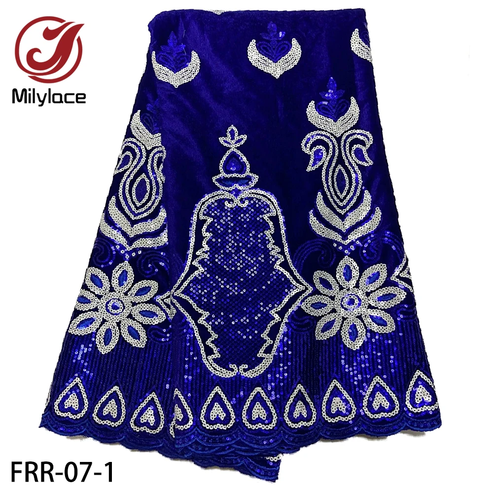 African Velvet Lace Fabric with Sequins High Quality 5yards Nigerian Lace Fabrics for Evening Dress FRR-07
African Velvet Lace Fabric with Sequins High Quality 5yards Nigerian Lace Fabrics for Evening Dress FRR-07