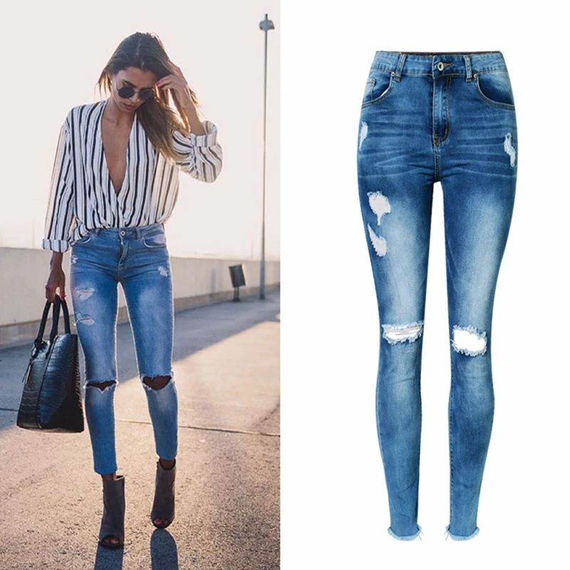 Ripped Jeans Woman High Waist Skinny Jeans Slim Women Stretch Plus Size Women's Fashion Mom Jeans Denim Trousers Denim Pants
Ripped Jeans Woman High Waist Skinny Jeans Slim Women Stretch Plus Size Women's Fashion Mom Jeans Denim Trousers Denim Pants