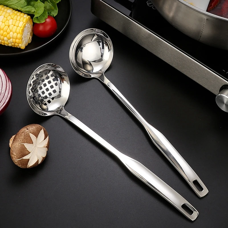1pcs Stainless Steel Kitchen Ladle Thickened Soup Ladle Slotted Ladle Spoon For Home Non-Stick Cookware Kitchen Tools Supplies
1pcs Stainless Steel Kitchen Ladle Thickened Soup Ladle Slotted Ladle Spoon For Home Non-Stick Cookware Kitchen Tools Supplies