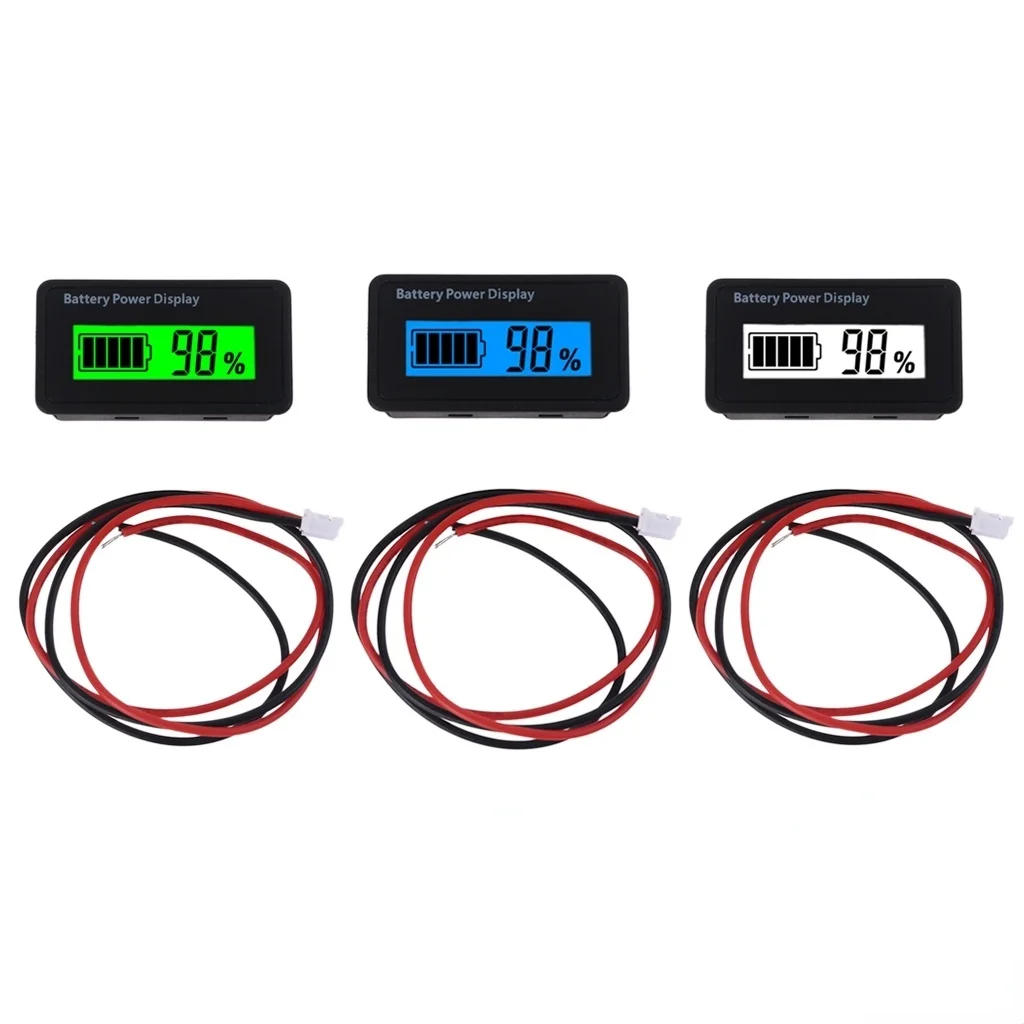 12V 24V 48V LCD Battery Capacity Voltmeter Meter Universal Car Motorcycle Lead-acid Lithium Battery Monitor LCD Voltmeter
12V 24V 48V LCD Battery Capacity Voltmeter Meter Universal Car Motorcycle Lead-acid Lithium Battery Monitor LCD Voltmeter