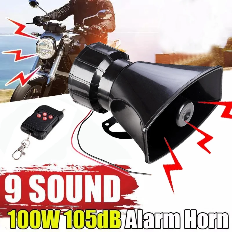 12V 100W Universal Wireless Loud Trumpet Alarm Horn Speaker Warning Alarm Reversing Horn for Car Truck Bus Van Boat
12V 100W Universal Wireless Loud Trumpet Alarm Horn Speaker Warning Alarm Reversing Horn for Car Truck Bus Van Boat