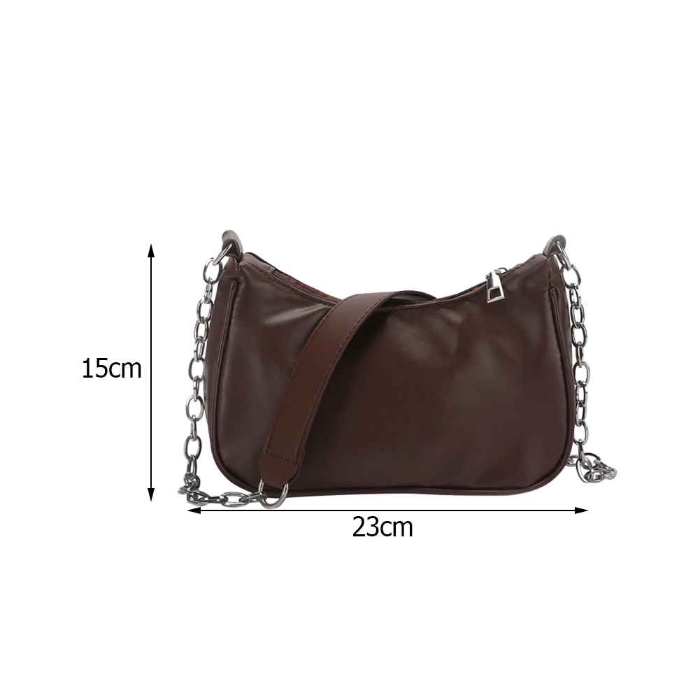 Casual Women Hobos Bag Pure Color PU Leather Chain Solid Color Messenger Shoulder Underarm Chain Handbag for Women
Casual Women Hobos Bag Pure Color PU Leather Chain Solid Color Messenger Shoulder Underarm Chain Handbag for Women