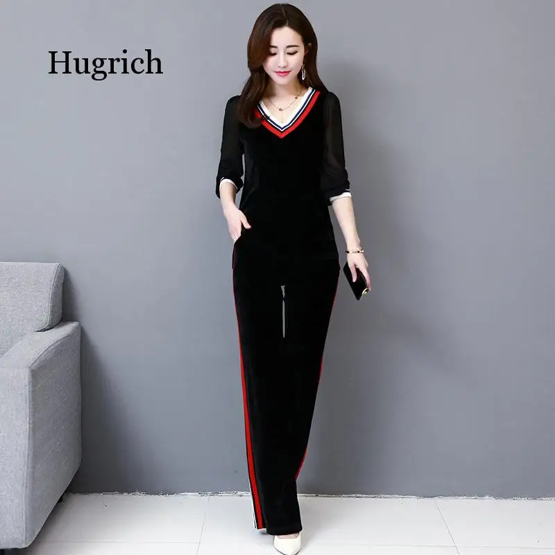 Women's Autumn 2020 New Style Velvet Stitching Chiffon Sleeve Fashion Leisure Sports Suit 2-Piece Set
Women's Autumn 2020 New Style Velvet Stitching Chiffon Sleeve Fashion Leisure Sports Suit 2-Piece Set