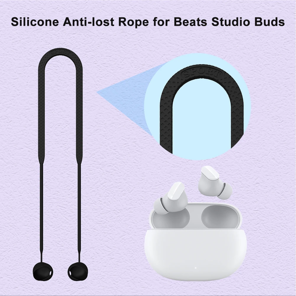 Anti-Lost Silicone Earphone Rope Holder Replacement for Beats Studio Buds Hanging Neck Strap Earphone Hanging Accessories
Anti-Lost Silicone Earphone Rope Holder Replacement for Beats Studio Buds Hanging Neck Strap Earphone Hanging Accessories
