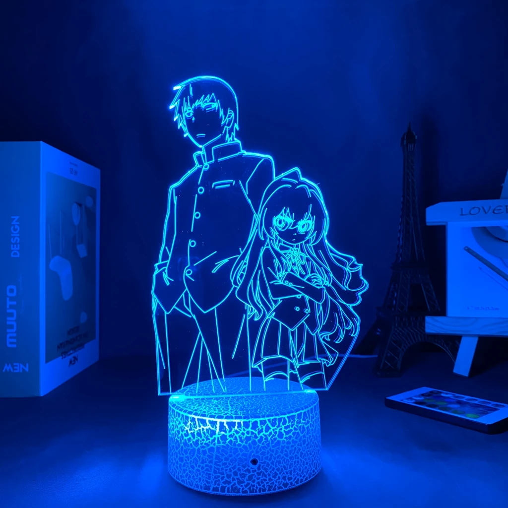 

3D Lamp Anime TIGER DRAGON Led Panel Lights Manga Toradora Valentines Day Gift Lights Led For Decoration USB Light Dropshipping