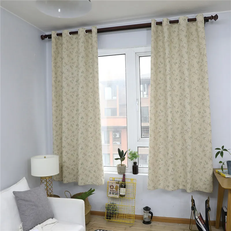 Pastoral Style Small Floral Print Pattern Curtain Drapes Light Yellow Cotton Linen Shading Living Room Window Treatments
Pastoral Style Small Floral Print Pattern Curtain Drapes Light Yellow Cotton Linen Shading Living Room Window Treatments