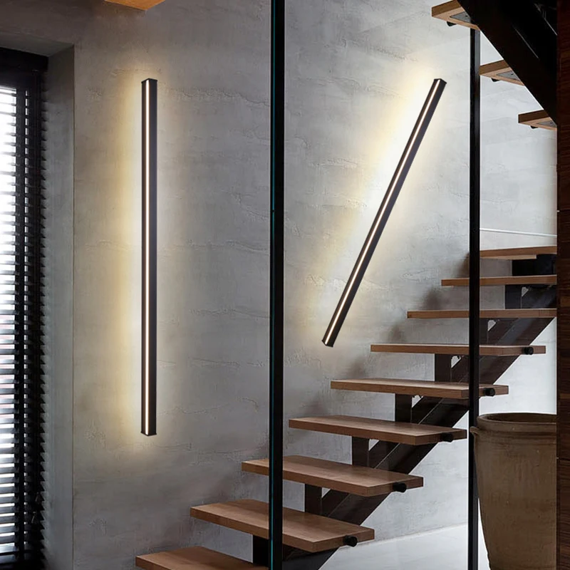 Modern minimalist led wall lamp long wall light black loft corridor aisle Lights living room bedroom indoor lighting decor lamps
Modern minimalist led wall lamp long wall light black loft corridor aisle Lights living room bedroom indoor lighting decor lamps