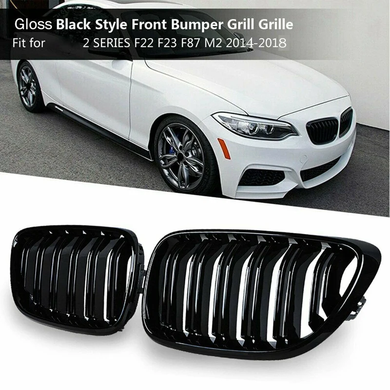 Grill Front Bumper Kidney Double Line Grille Sport Grille For-BMW M2 F87 F22 F23 2014-2018 220I 230I 235I Gloss Black
Grill Front Bumper Kidney Double Line Grille Sport Grille For-BMW M2 F87 F22 F23 2014-2018 220I 230I 235I Gloss Black