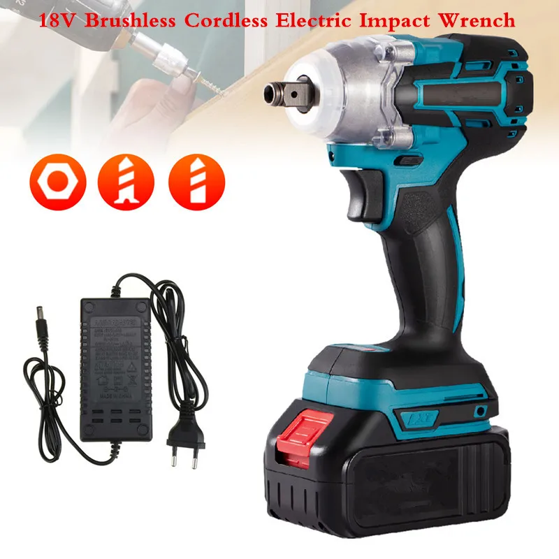 388vf Brushless Cordless Electric Impact Wrench 1/2 inch Power Tool For Home 15000Amh Li Battery For Makita 18V Battery
388vf Brushless Cordless Electric Impact Wrench 1/2 inch Power Tool For Home 15000Amh Li Battery For Makita 18V Battery