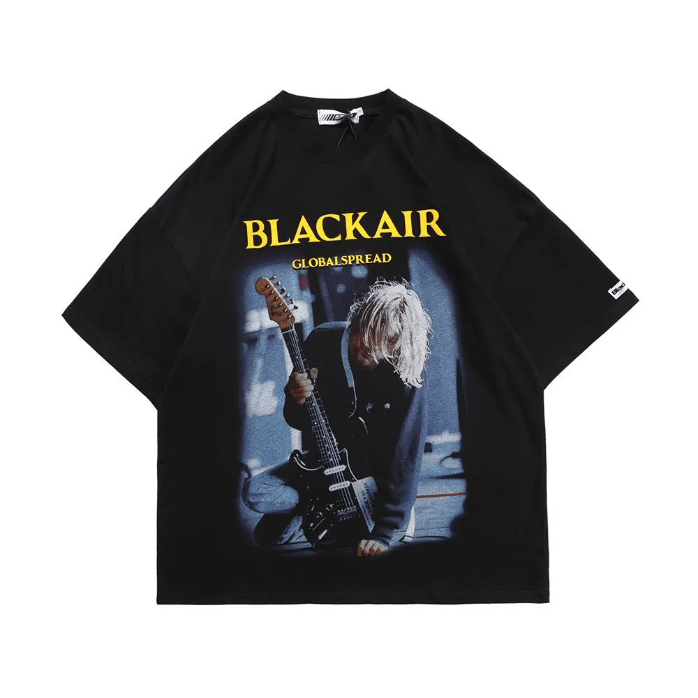 Футболка мужская с коротким рукавом и круглым вырезом, с принтом рок 
Футболка мужская с коротким рукавом и круглым вырезом, с принтом рок