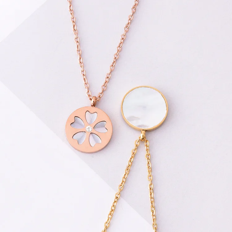 Fashion Five Leaf Flower Necklace Titanium Steel Clavicle Chain Simple Wild Love Jewelry Hot Sale
Fashion Five Leaf Flower Necklace Titanium Steel Clavicle Chain Simple Wild Love Jewelry Hot Sale