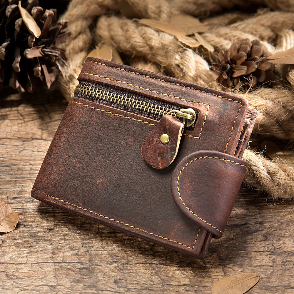 Crazy Horse Leather Wallet Short Leather Men's Tower Buckle Wallet Retro First Layer Cowhide Card Holder Multi-Card Wallet
Crazy Horse Leather Wallet Short Leather Men's Tower Buckle Wallet Retro First Layer Cowhide Card Holder Multi-Card Wallet