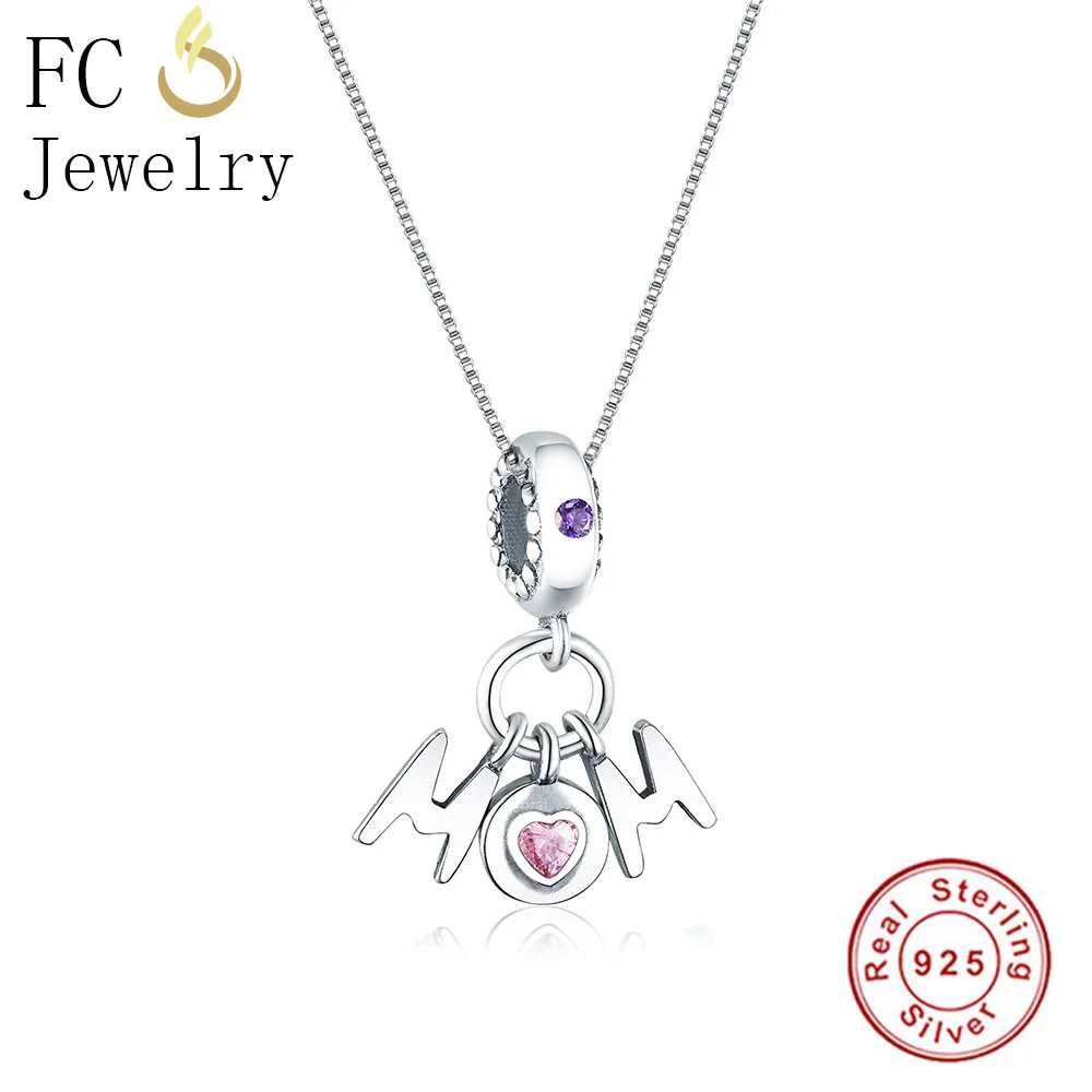 FC Jewelry 925 Sterling Silver Letter Love Mom Pink Zircon Stone Pendants Link Chain Ethnic European Necklaces Chokers 2018 Gift
FC Jewelry 925 Sterling Silver Letter Love Mom Pink Zircon Stone Pendants Link Chain Ethnic European Necklaces Chokers 2018 Gift