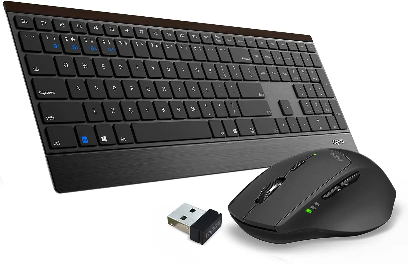 RAPOO 9500M Multi-Device Wireless Keyboard and Mouse Combo, Dual Mode Wireless Keyboard and Mouse Combo, Portable Ultra-Slim
RAPOO 9500M Multi-Device Wireless Keyboard and Mouse Combo, Dual Mode Wireless Keyboard and Mouse Combo, Portable Ultra-Slim