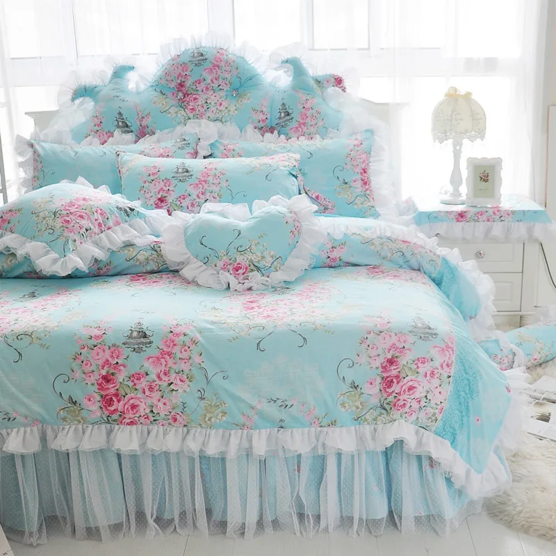 Free shipping Korean pure cotton pastoral lace princess bedding 3/4pcs twin full queen king size printing floral bed skirt MR
Free shipping Korean pure cotton pastoral lace princess bedding 3/4pcs twin full queen king size printing floral bed skirt MR