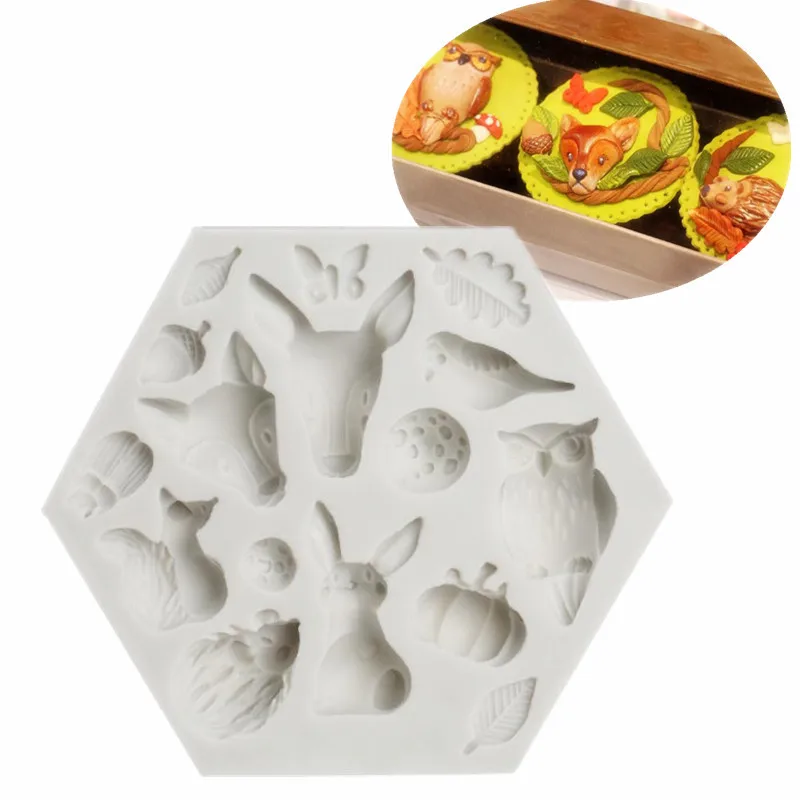 Silicone biscuit chocolate fondant cake mold owl hedgehog rabbit animal collection
Silicone biscuit chocolate fondant cake mold owl hedgehog rabbit animal collection