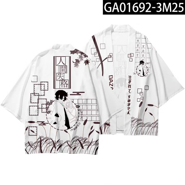 Кимоно Dazai Osamu с 3D-принтом, японское аниме, хаори, модный летний мужской/женский Повседневный Кардиган с коротким рукавом
Кимоно Dazai Osamu с 3D-принтом, японское аниме, хаори, модный летний мужской/женский Повседневный Кардиган с коротким рукавом