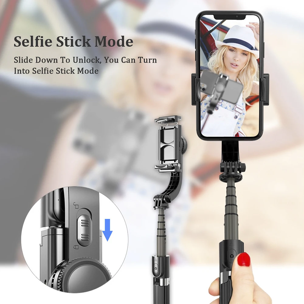 Bluetooth Remote For Smartphone Selfie Stick 3 In 1 Anti-Hake Gimbal Stabilizer Selfie Stick Phone Tripod Extendable Monopod 
Bluetooth Remote For Smartphone Selfie Stick 3 In 1 Anti-Hake Gimbal Stabilizer Selfie Stick Phone Tripod Extendable Monopod