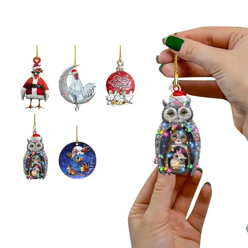 DIY Christmas Pendant Chicken With Hat Scarf Christmas Tree Hanging Ornament Holiday New Year Party Decoration
DIY Christmas Pendant Chicken With Hat Scarf Christmas Tree Hanging Ornament Holiday New Year Party Decoration