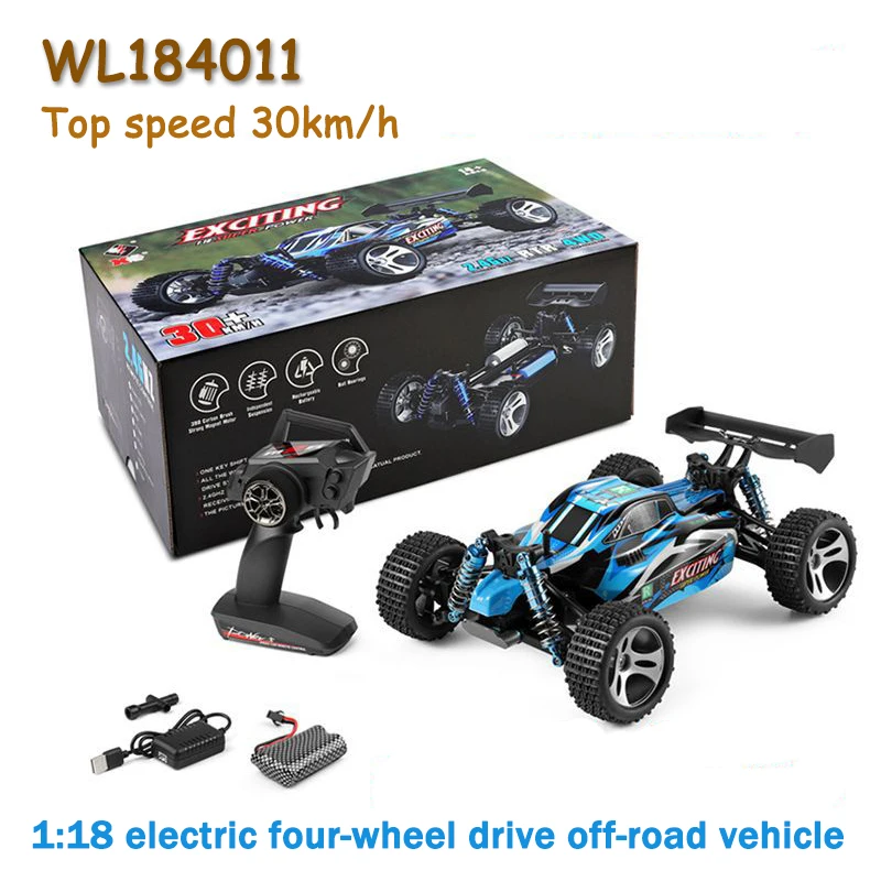 

Wltoys 184011 1/18 2,4g 4WD RC модели автомобилей с полным Propotional управлением высокая скорость 30 км/ч пульт дистанционного управления внедорожный дрейф