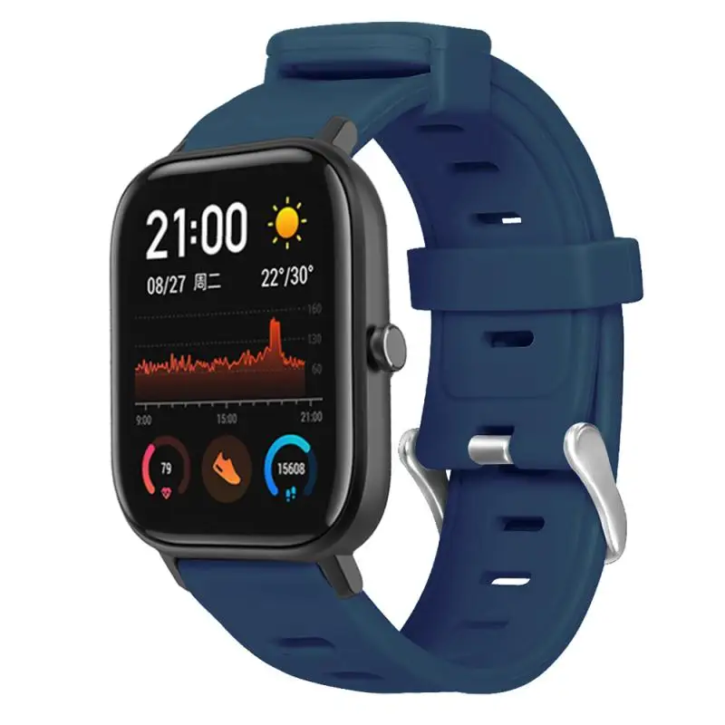 Подходит для Huami amazfit GTS 20 мм монохромный силиконовый сменный удобный ремешок с