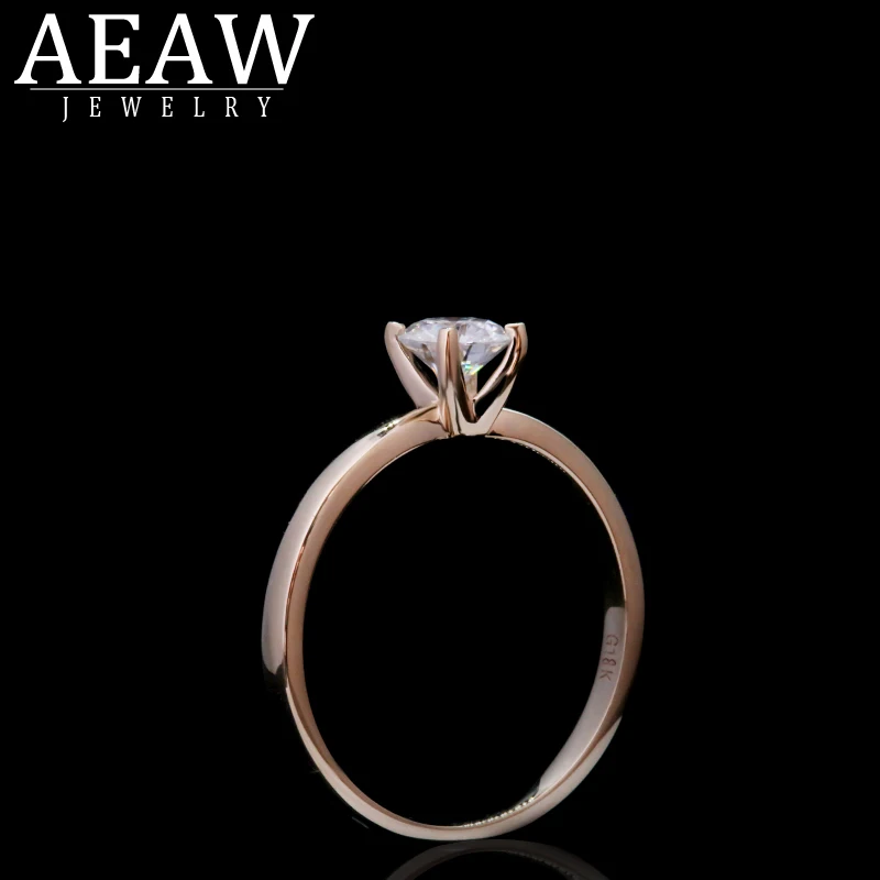 AEAW White Moissanite Ring 0.3ct 4mm Round Brilliant Cut Moissanite Ring Diamond Ring 14k Rose Gold
AEAW White Moissanite Ring 0.3ct 4mm Round Brilliant Cut Moissanite Ring Diamond Ring 14k Rose Gold