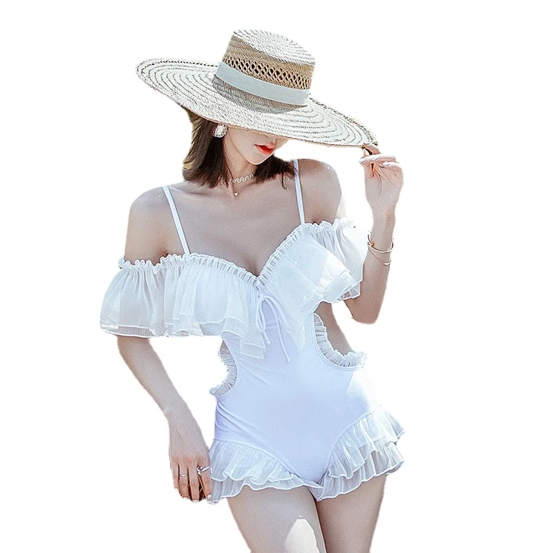 Women One Piece Suits Big Lotus Leaf White Monokini Korean Vacation Hot Springs Beach Swimwear Swimsuit Tankini Bathing Suit
Women One Piece Suits Big Lotus Leaf White Monokini Korean Vacation Hot Springs Beach Swimwear Swimsuit Tankini Bathing Suit