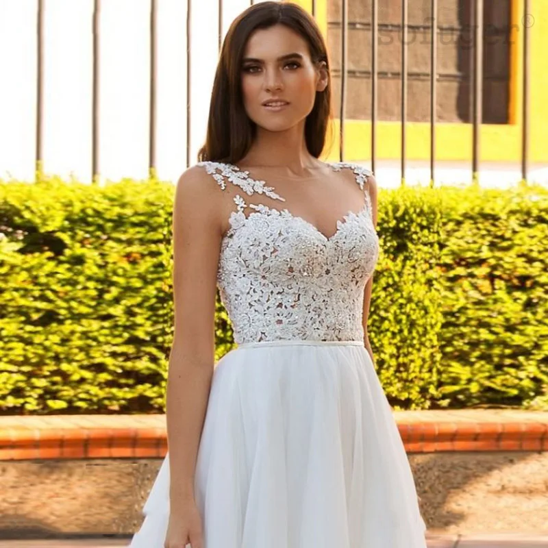 Hi Shy Bride New Simple Wedding Dress Backless Sleeveless Design Chiffon Lace Bride Dresses Princess Dress Plus Size Tailor-made
Hi Shy Bride New Simple Wedding Dress Backless Sleeveless Design Chiffon Lace Bride Dresses Princess Dress Plus Size Tailor-made