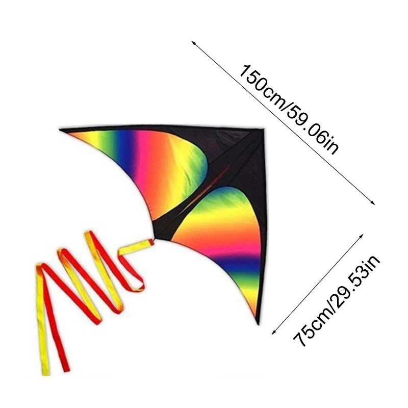 OOTDTY Rainbow Triangle Kite with Line Board Outdoor Fun Game Sports Activities Long Tail Flying Toys for Adults Kids Education 
OOTDTY Rainbow Triangle Kite with Line Board Outdoor Fun Game Sports Activities Long Tail Flying Toys for Adults Kids Education