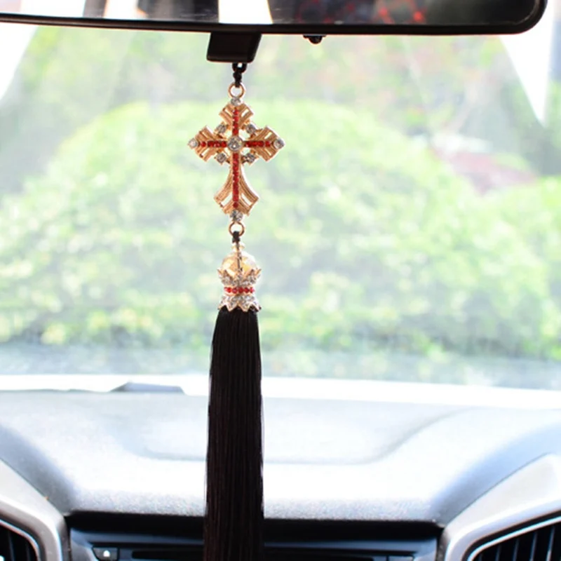 Car Pendant Crystal Diamond Cross Car Decoration Crucifix Automobile Rearview Mirror Decor Hanging Accessories
Car Pendant Crystal Diamond Cross Car Decoration Crucifix Automobile Rearview Mirror Decor Hanging Accessories
