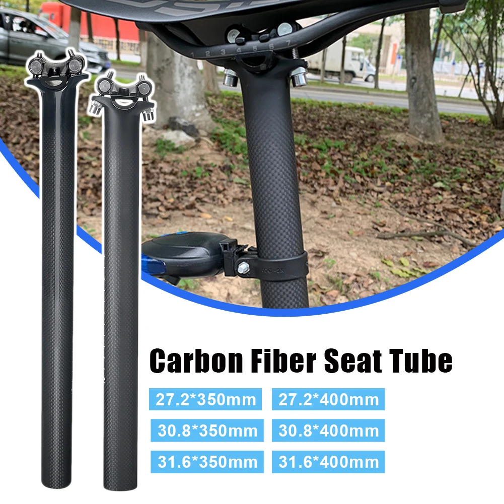 Full 3k Carbon Bicycle Seatpost Fiber Superlight Titanium MTB Road Bike Seat Post Parts 27.2/30.8/31.6 x 350/400 MM
Full 3k Carbon Bicycle Seatpost Fiber Superlight Titanium MTB Road Bike Seat Post Parts 27.2/30.8/31.6 x 350/400 MM