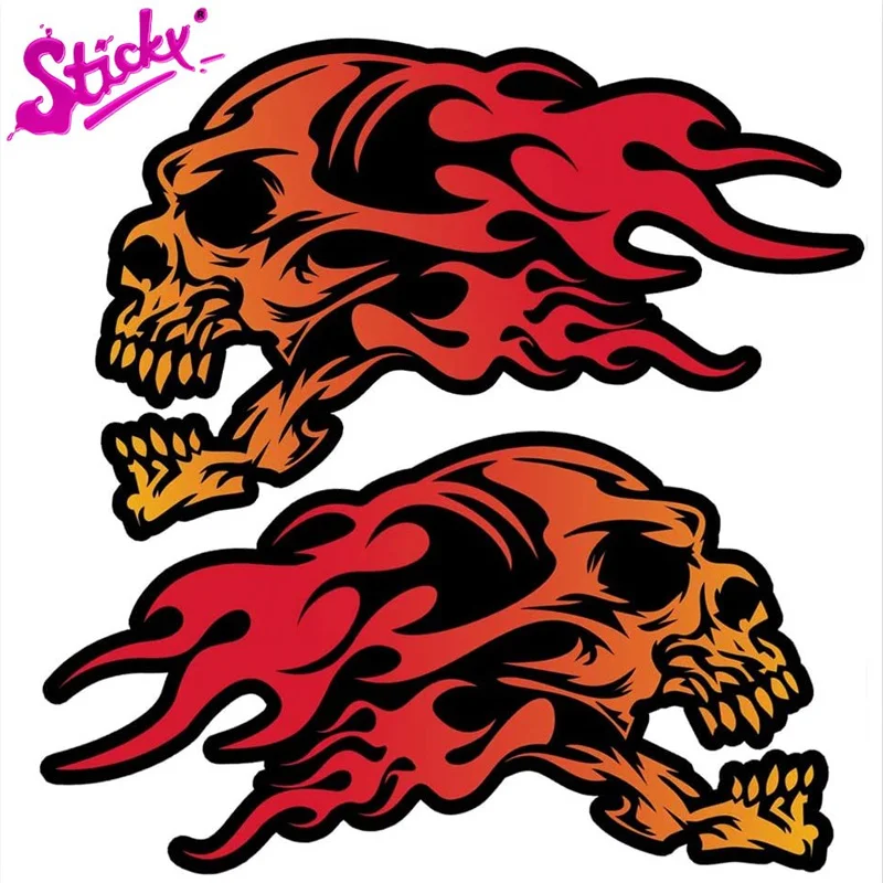 STICKY Sticker Decals Skull Skull and Flames Decoration for Car Truck Window RV Auto Motocross Racing Laptop Helmet Trunk Wall
STICKY Sticker Decals Skull Skull and Flames Decoration for Car Truck Window RV Auto Motocross Racing Laptop Helmet Trunk Wall