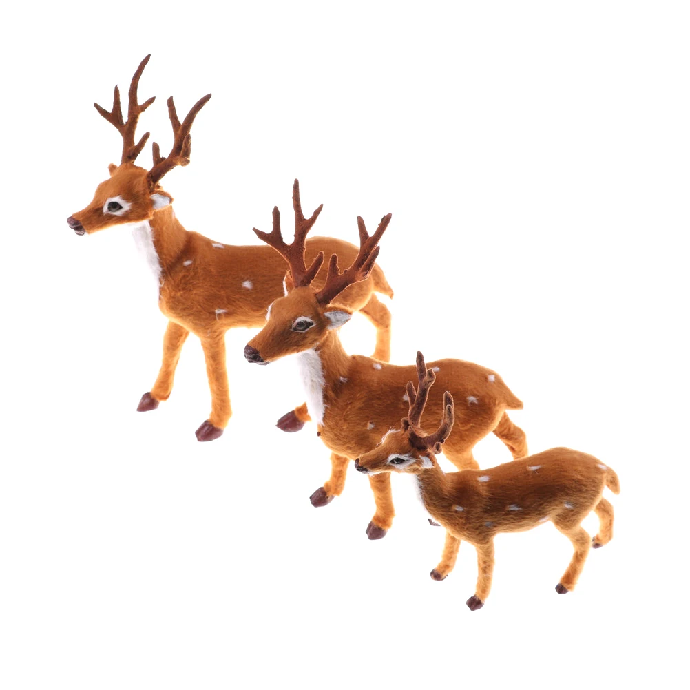 

Simulation Christmas Deer Christmas Elk Plush Reindeer Natale Ingrosso Xmas Decoration Fairy Garden Miniatures Props