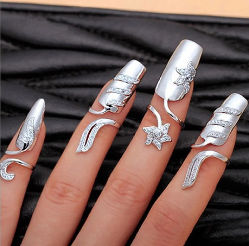 Fashion Creative Nail Ring Set 925 Silver Plated Ring for Women's Party Jewelry Anel Anillos Aneis Bague Jewelry Gifts
Fashion Creative Nail Ring Set 925 Silver Plated Ring for Women's Party Jewelry Anel Anillos Aneis Bague Jewelry Gifts
