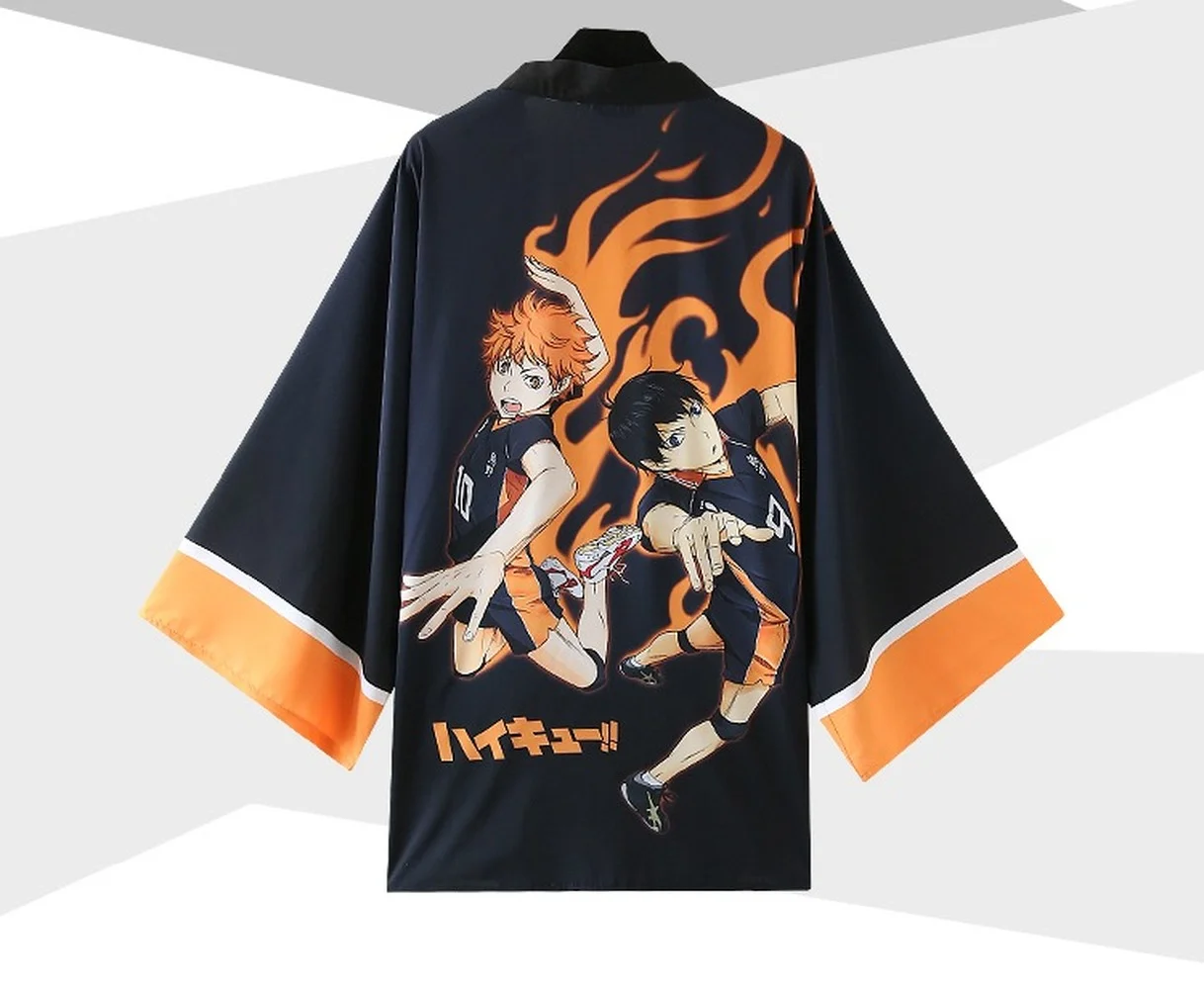 Haikyuu Cosplay Costume Karasuno Kimono Haori High School Cloak Fashion Hinata Shyouyou Kageyama Tobio Yukata Halloween Party
Haikyuu Cosplay Costume Karasuno Kimono Haori High School Cloak Fashion Hinata Shyouyou Kageyama Tobio Yukata Halloween Party
