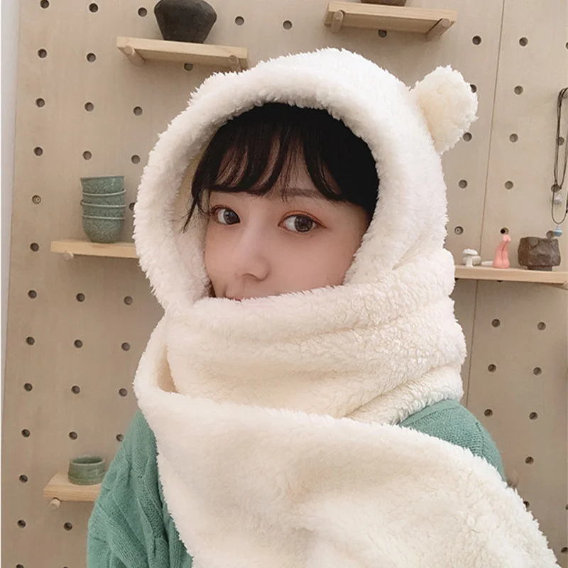 Fashion Winter Women Novelty Beanies Caps Warm Cute Bear Ear Hat Casual Plush Hat Scarf Set Casual Solid Women Caps Bonnets
Fashion Winter Women Novelty Beanies Caps Warm Cute Bear Ear Hat Casual Plush Hat Scarf Set Casual Solid Women Caps Bonnets